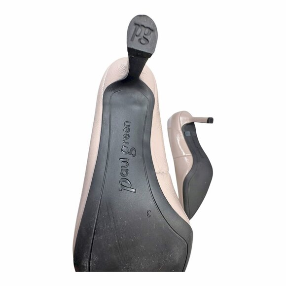 Paul Green Beige Patent Leather Classic‎ Dress Pumps - Picture 9 of 11